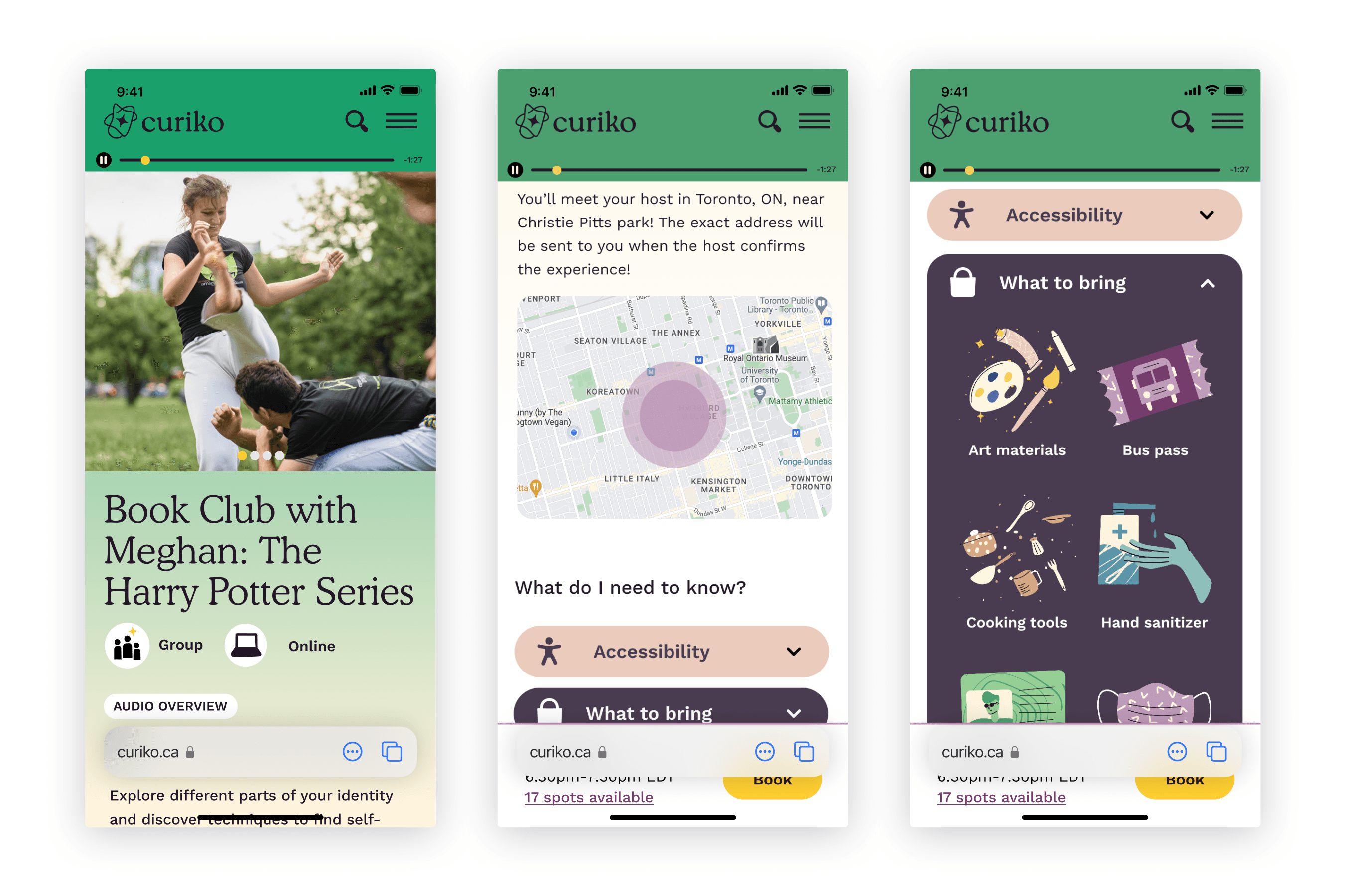 Figure 5. Mobile design explorations