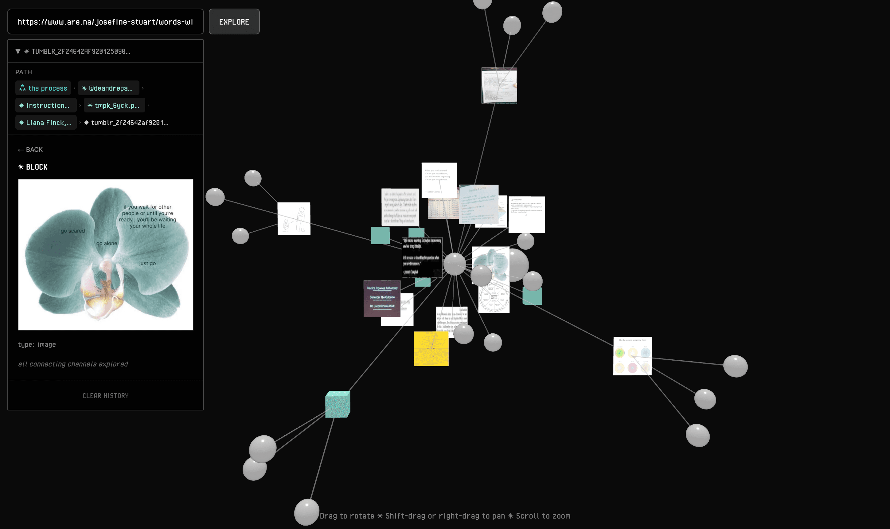 Sidebar open with an image block selected.