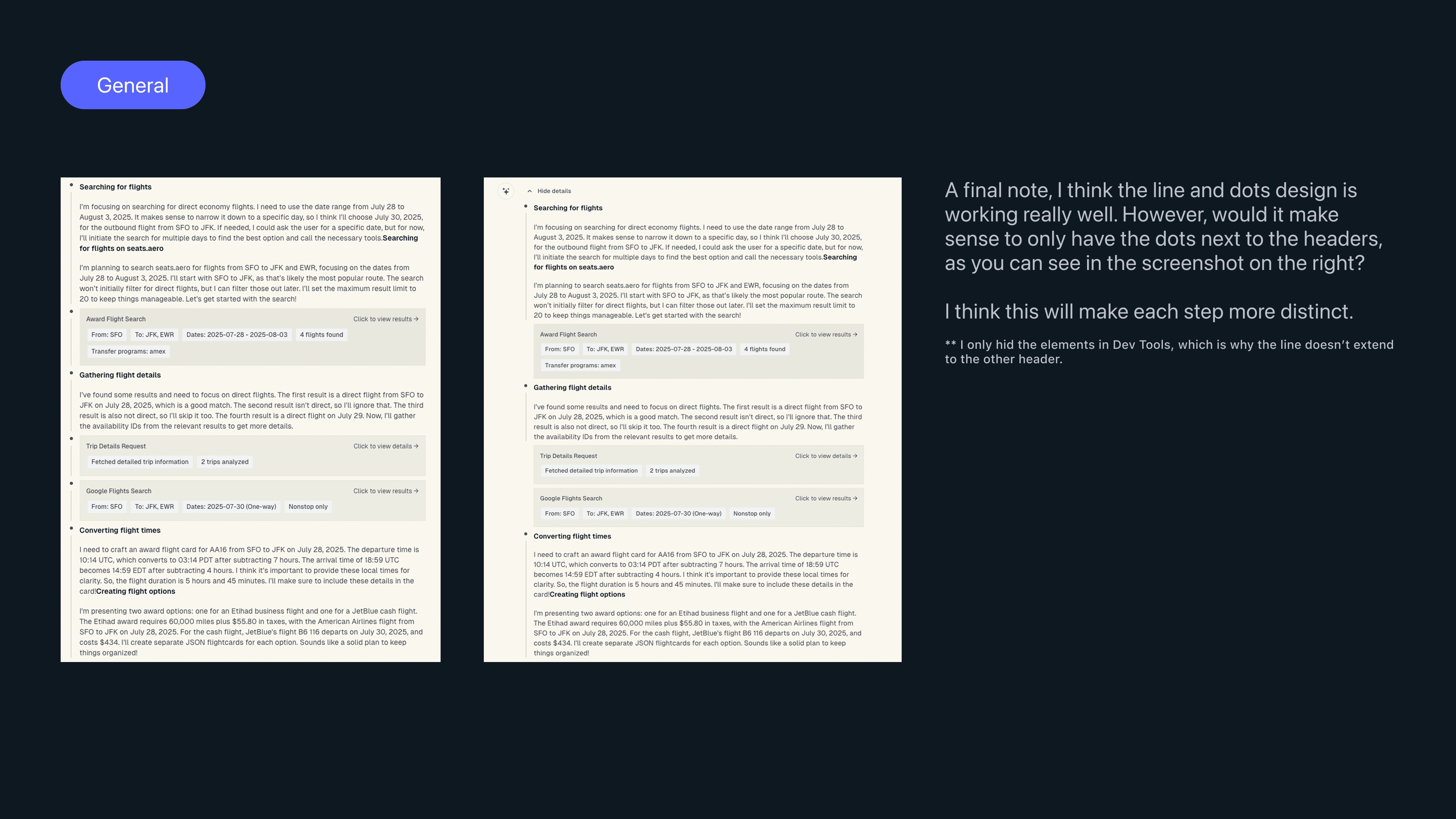 Slide summarizing general improvements to the booking flow.