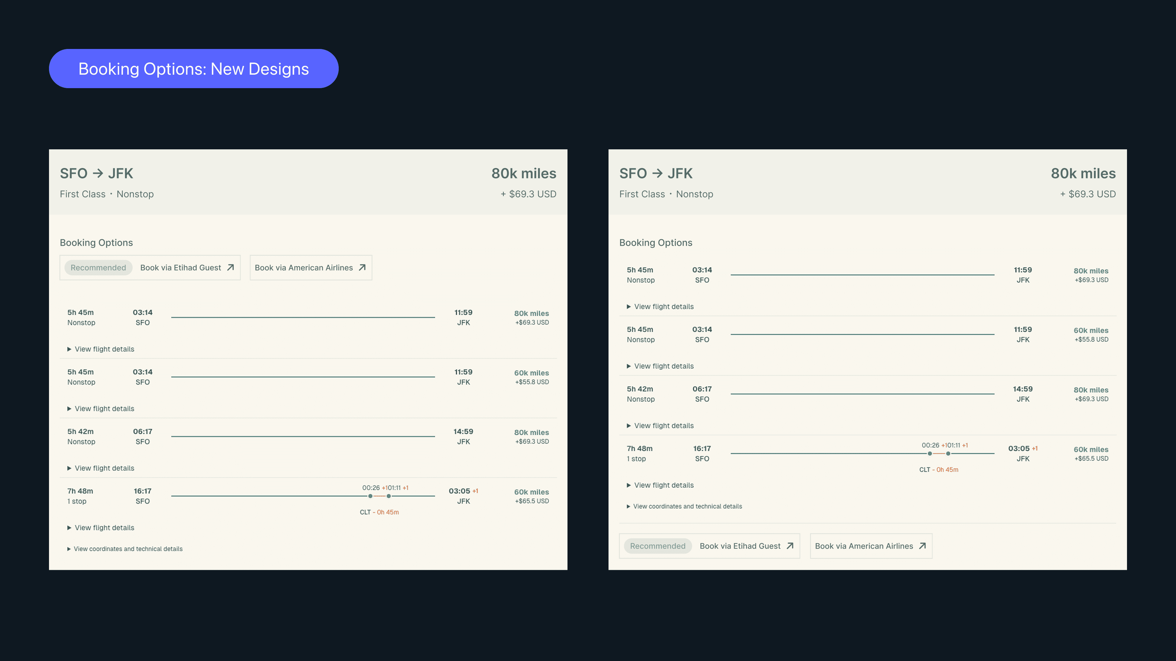 Slide introducing a new booking experience concept.