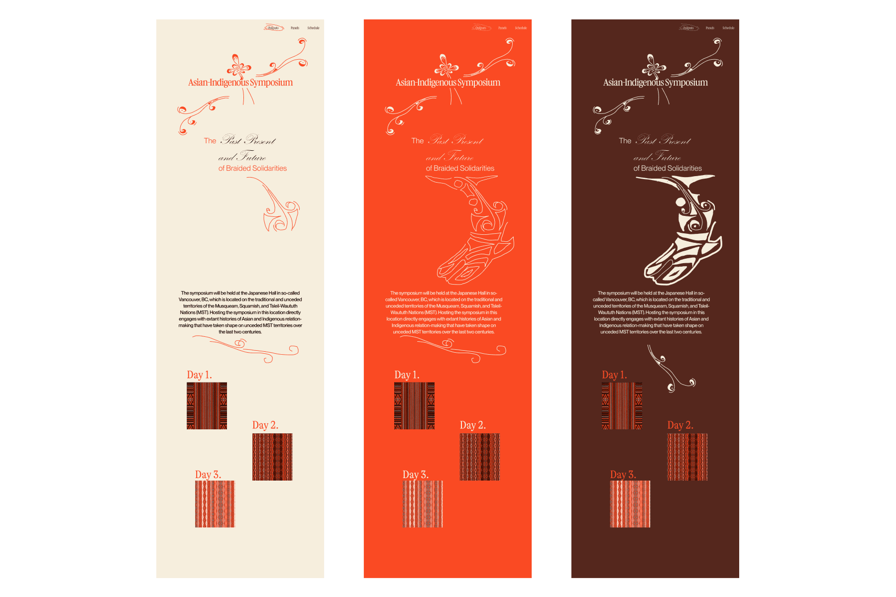 Figure 5. Web ideation incorporating Coast Salish elements