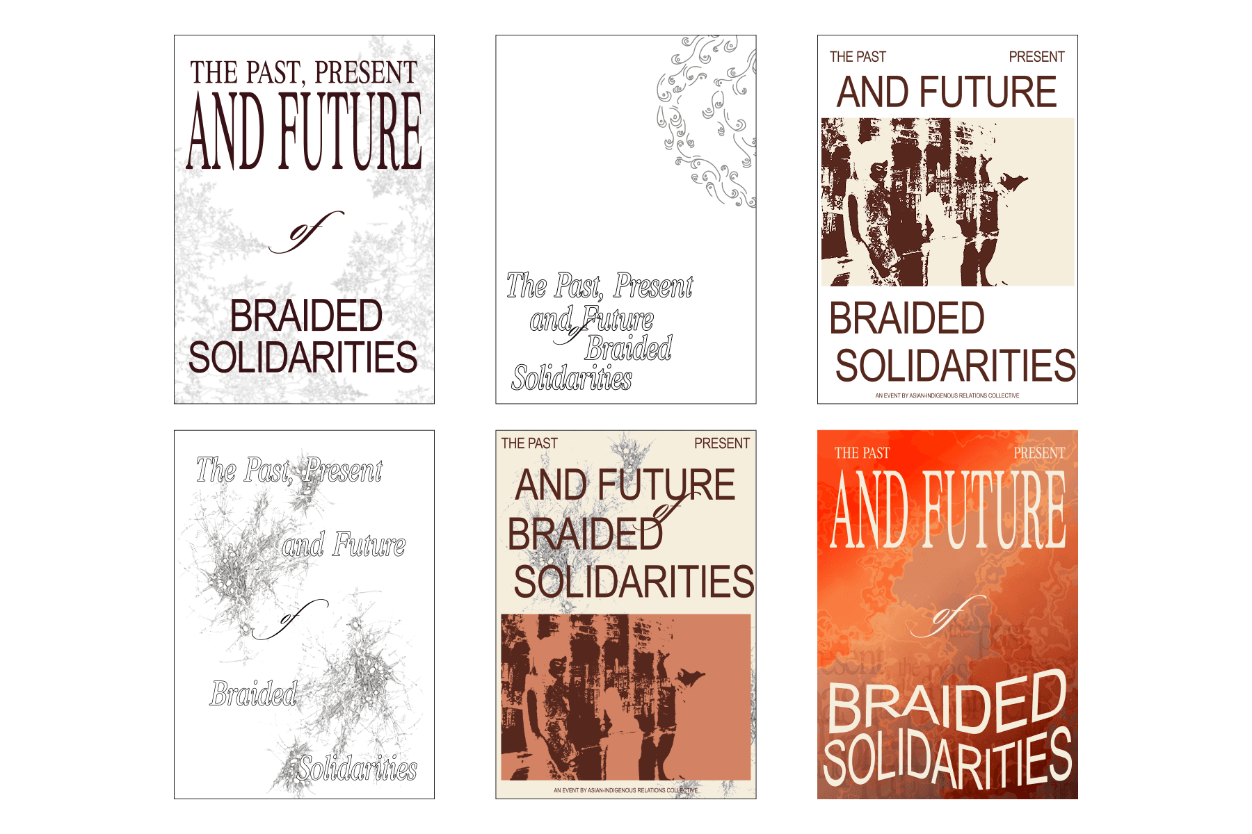 Figure 7. Brochure cover iterations exploring different styles